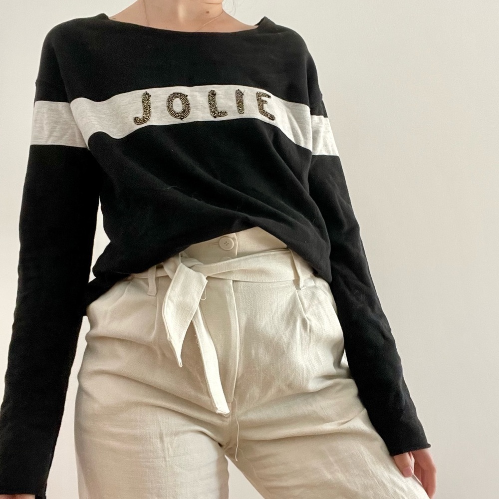 SCOTCH & SODA JOLIE embroidered  black & gold Sweater - P - Picture 4 of 13